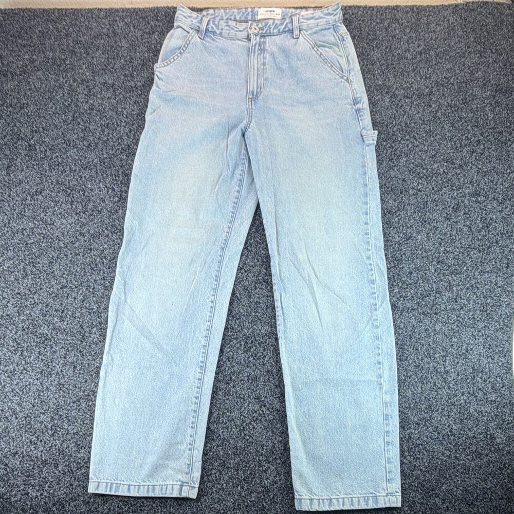 Cotton On Carpenter Jeans Womens Size 6 Light Blue Denim Utility Straight Leg
